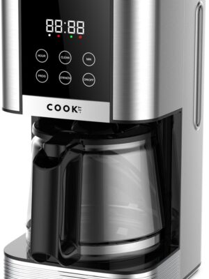 Koffie COOK-IT Digitaal Koffiezetapparaat Filterkoffie - Coffee Machine - 1.5L Glazen Kan - RvS
