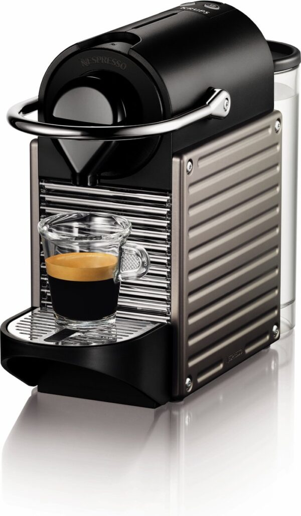 Koffie Krups Nespresso Pixie XN304T - Koffiecupmachine - Titanium