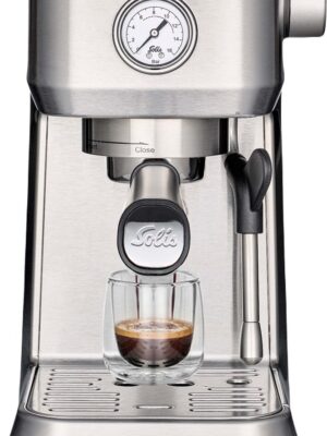 Koffie Solis Barista Perfetta Plus 1170 V2 Pistonmachine - Espressomachine - Koffiemachine met Bonen - Zilver