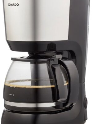 Koffie Tomado TCM1201S - Koffiezetapparaat - Filter 1x4  - 10 kopjes - Zwart/RVS