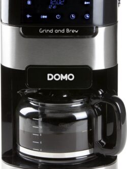 Koffie Domo DO721K - Koffiemachine met bonenmaler - RVS/Zwart
