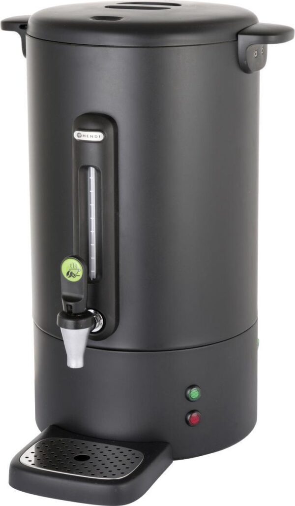 Koffie Hendi Elektrische Percolator - 7 Liter - Mat Zwart - Enkelwandige Koffiemachine Horeca