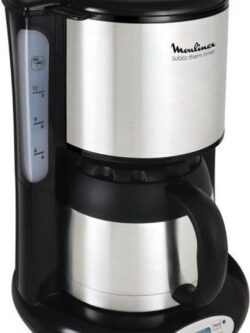 Koffie Moulinex ft362811 cafetiere filter met subito isotherme asser - programmeerbaar - 8 a 12 kopjes - zwart en roestvrij staal