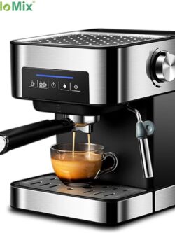 Koffie Smart-Shop Biolomix 20 Bar Koffie/Espresso Machine Melkopschuimer Italiaanse Stijl - Zwart
