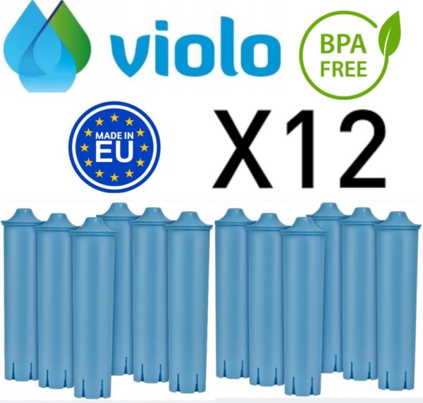 Koffie 12x VIOLO waterfilter voor Jura koffiemachines - vervanging voor het Jura Claris Blue filter 12 stuks