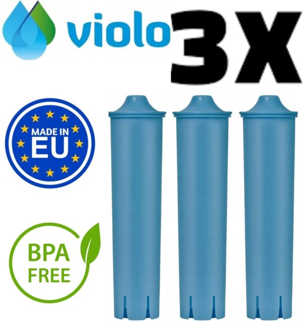 Koffie 3 x VIOLO waterfilter voor Jura koffiemachines - vervanging voor het Jura Claris Blue filter 3 stuks!