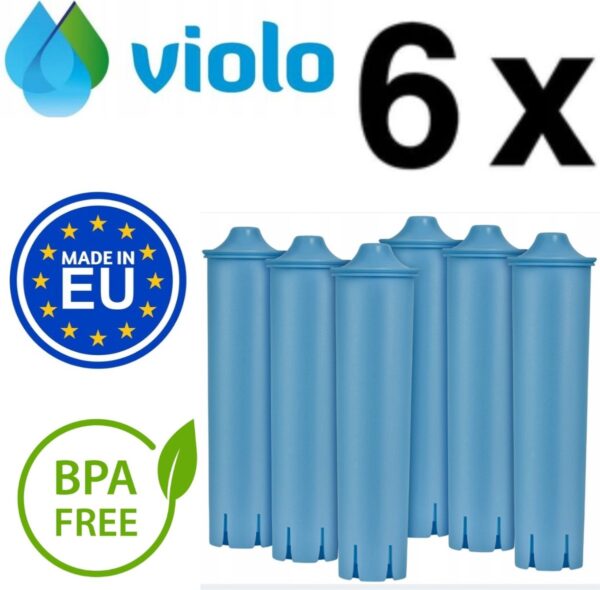 Koffie 6x VIOLO waterfilter voor Jura koffiemachines - vervanging voor het Jura Claris Blue filter 6 stuks!