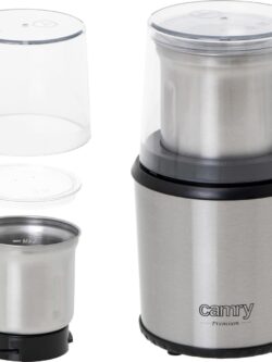 Koffie Camry CR 4444 - Elektrische Koffiemolen - 75 gram - Zilver - RVS - 1