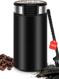 Koffie Chaoer® Koffiemolen - Coffee Grinder Electrisch - Koffiemaler met Borsteltje - Multifunctioneel - Roestvrij