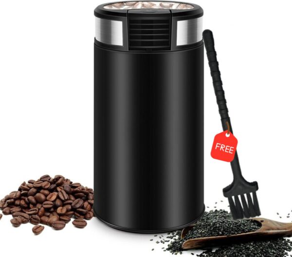 Koffie Chaoer® Koffiemolen - Coffee Grinder Electrisch - Koffiemaler met Borsteltje - Multifunctioneel - Roestvrij
