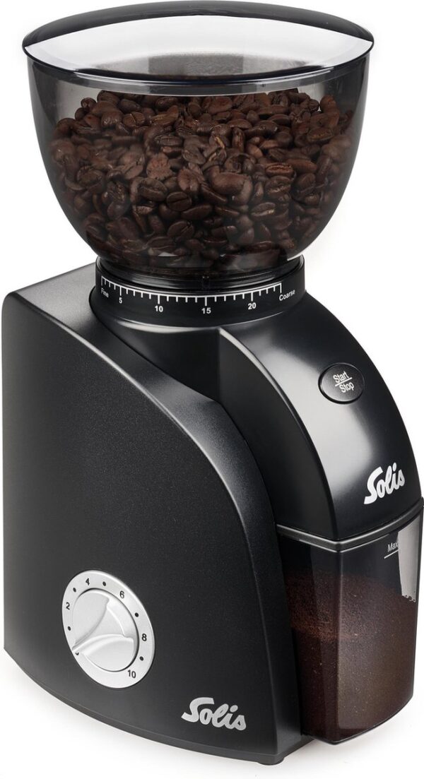 Koffie Solis Scala Zero Static 1662 Koffiemolen Elektrisch - Koffiemaler met 24 Maalinstellingen - Coffee Grinder - Antistatisch - Zwart