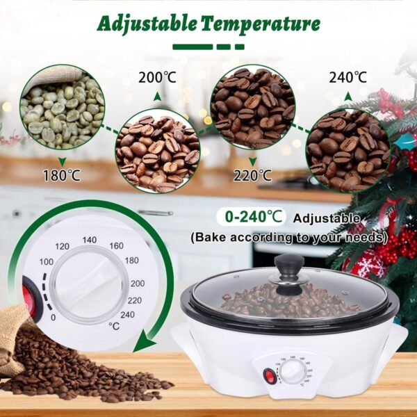 Koffie YUCHENGTECH Elektrische Koffiebrander Machine met Timer - 500g Capaciteit - 0-240°C Temperatuurregeling