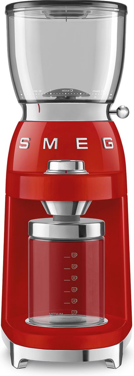 SMEG CGF11RDEU elektrische koffiemolen rood