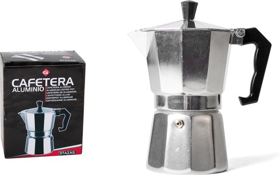 Aluminium moka percolator 3 kopjes