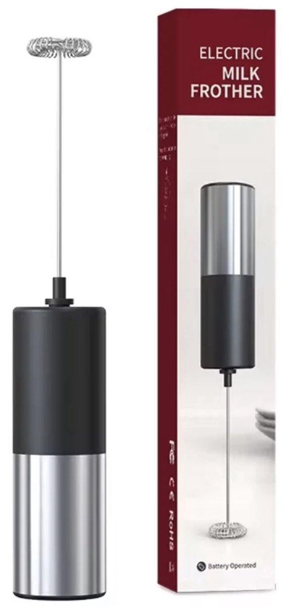 Melkopschuimer zwart elektrisch